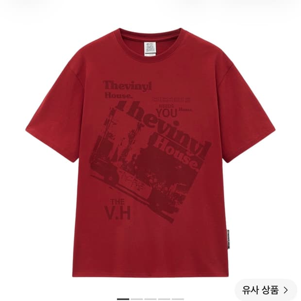 더바이닐하우스 포스터 티셔츠 레드