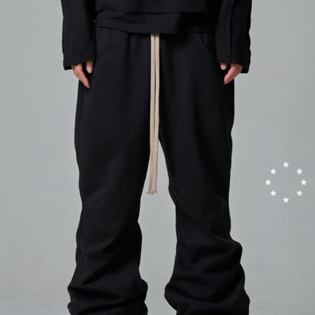 W091 (Flare layerd sweat pants black)구해요