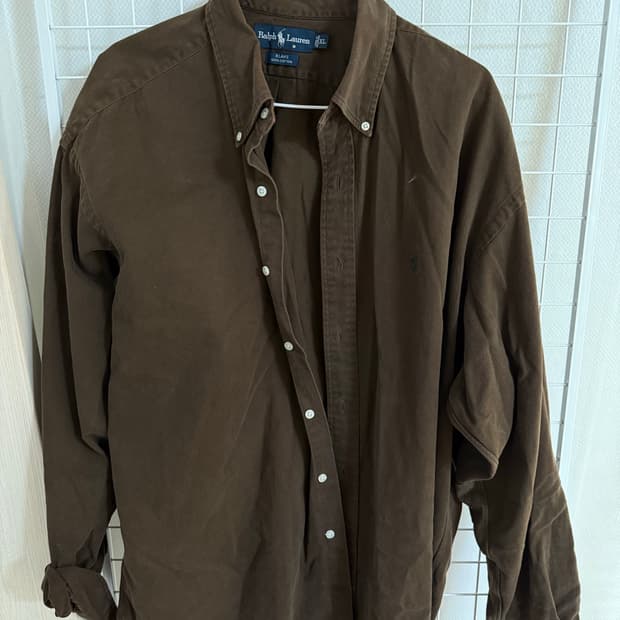 폴로 랄프로렌 블레이크 셔츠 XL 갈색