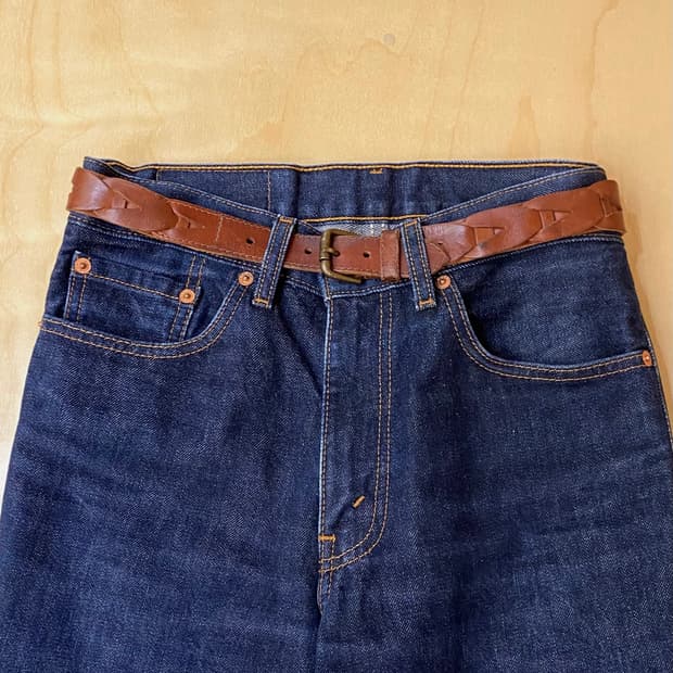 VTG braided leather belt