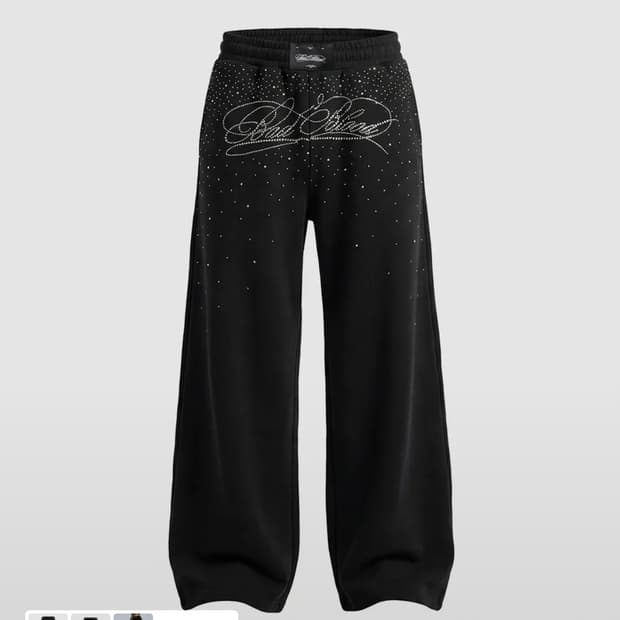 배드블러드 다크 클래식 라인스톤 조거