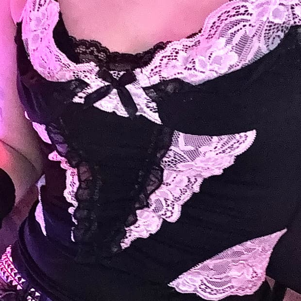 빈티지 고딕 나시 슬립 세트