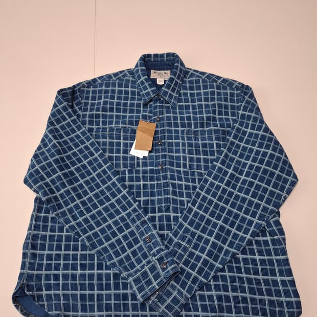 2XL RRL 인디고 체크 워크 셔츠