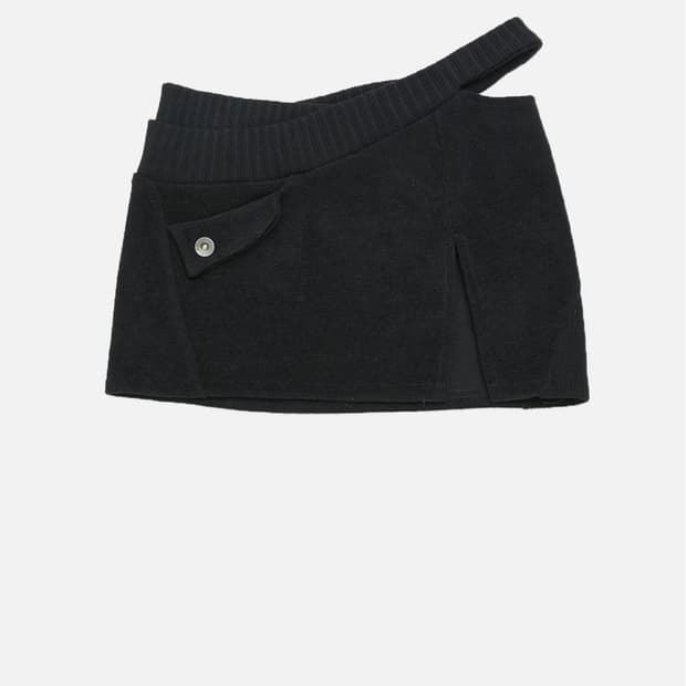 에이시네틱스aesynctx ASYMMETRIC 미니스커트 로우라이즈스트랩