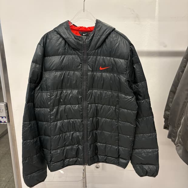 Nike orange logo padding jacket