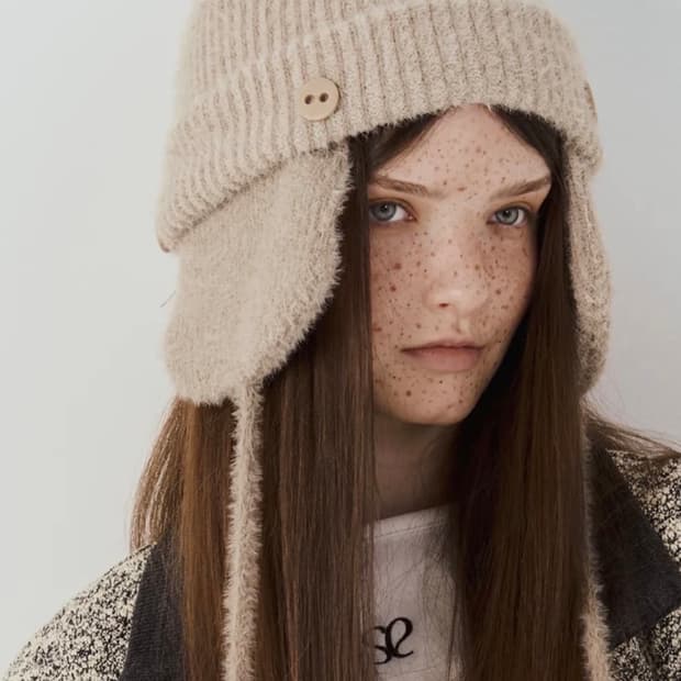 쎄쎄쎄 이어플랩 비니 베이지