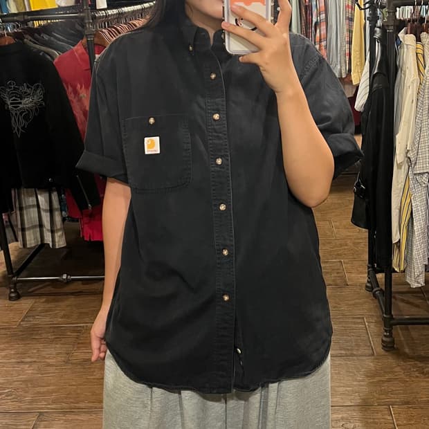 [HI]칼하트 반팔셔츠 블랙