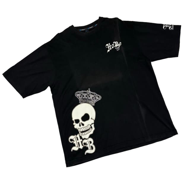 [HoBo Denim] 스컬 크라운 그래픽 티셔츠