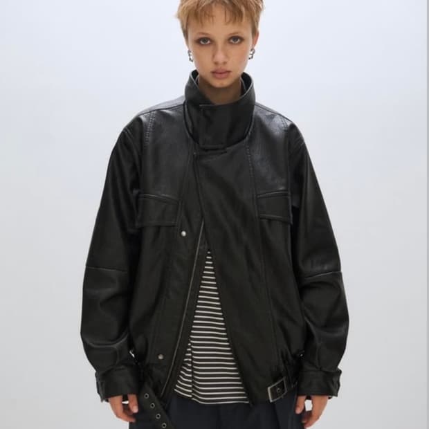 플리즈프로젝트 레더 자켓