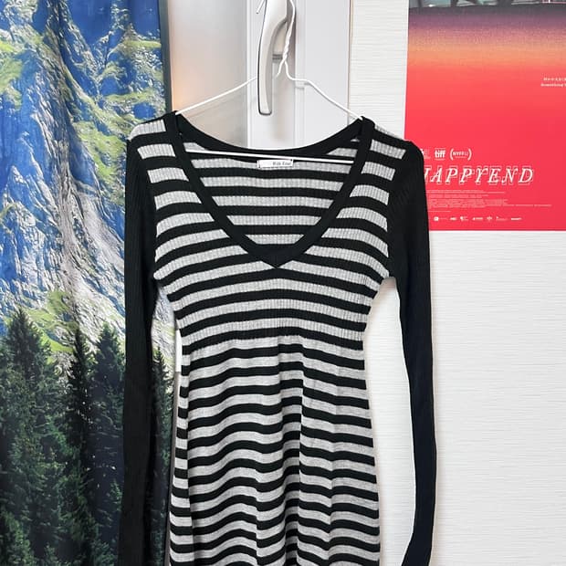 빈티지 블랙 스프라이트 니트원피스