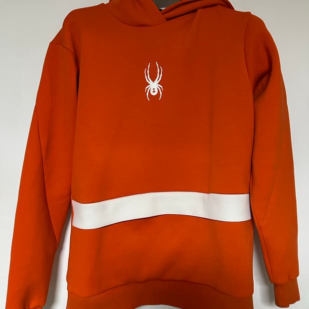 스파이더 오렌지색 후드티