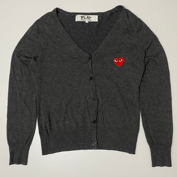 꼼데가르송 플레이 가디건 그레이 M