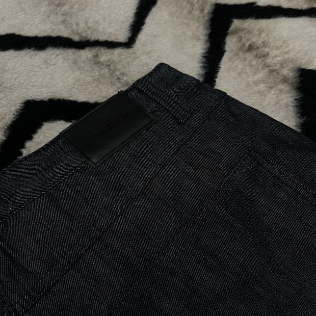 [XL]PLAC 투턱 와이드 데님 반바지/생지