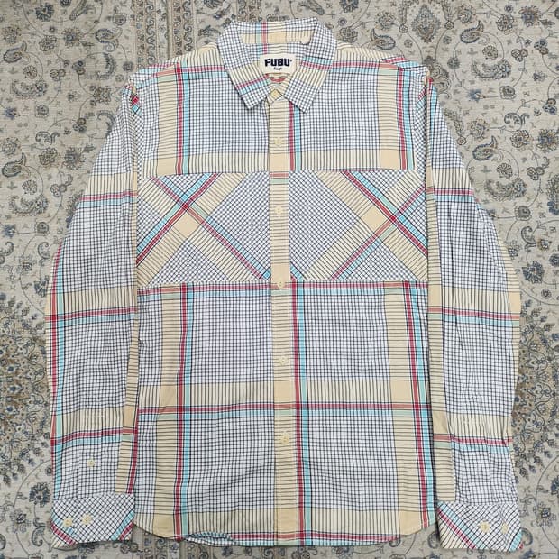 FUBU 후부 올드스쿨 체크 셔츠 100