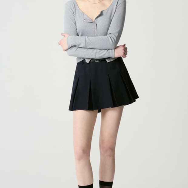 글로니 아이비 IVY 플리츠 스커트 네이비 M 판매