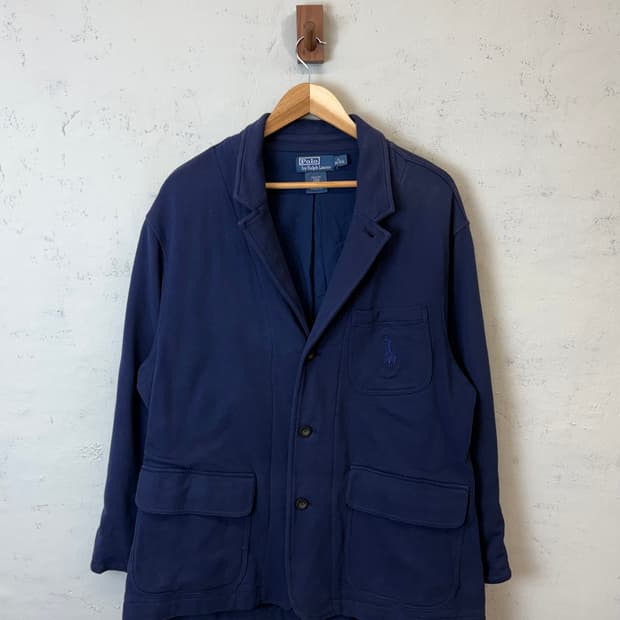 폴로랄프로렌 빈티지 빅포니 네이비 코튼 자켓