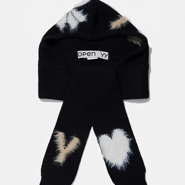 오픈와이와이 자카드 후드 스카프