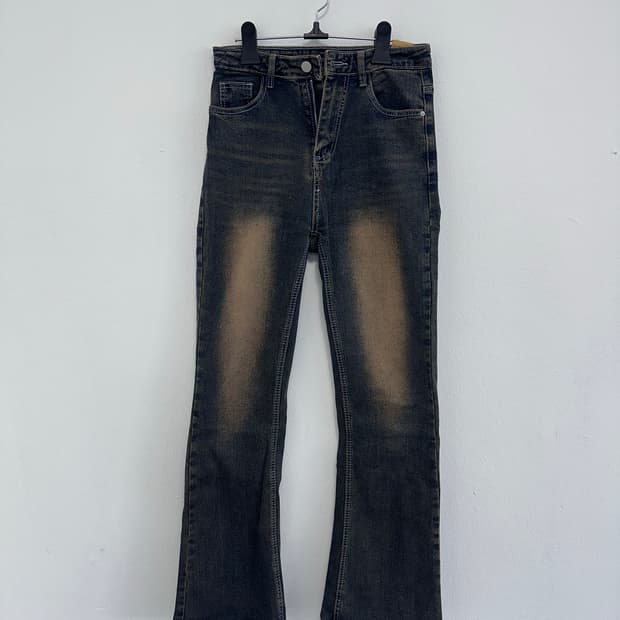 vintage washing flare denim