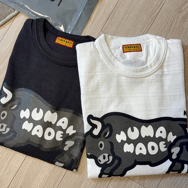 [L] 휴먼메이드 고베 티 화이트