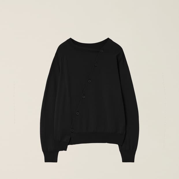 éé 2 WAY CARDIGAN BLACK