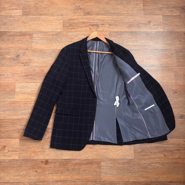 ZARA 자라 편안한 스판 캐주얼 자켓 105 체크 가성비