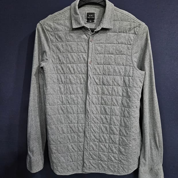 아르마니 익스체인지 그레이 남성 슬림핏 95~100 긴팔셔츠 