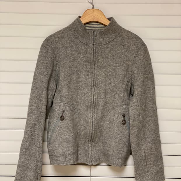 울 재질 투웨이 집업