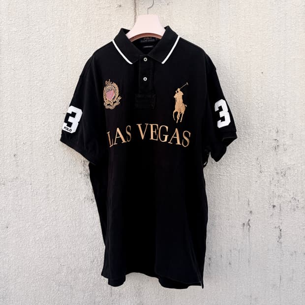 폴로 랄프로렌 치프키프 라스베가스 골드 빅폴로 PK카라 반팔 티셔츠