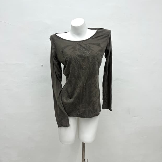 tribal printing shirring sleeve