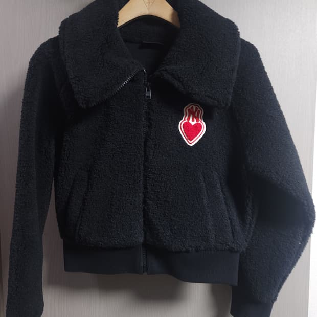 MLB 크롭하트 플리스 풀집업, M