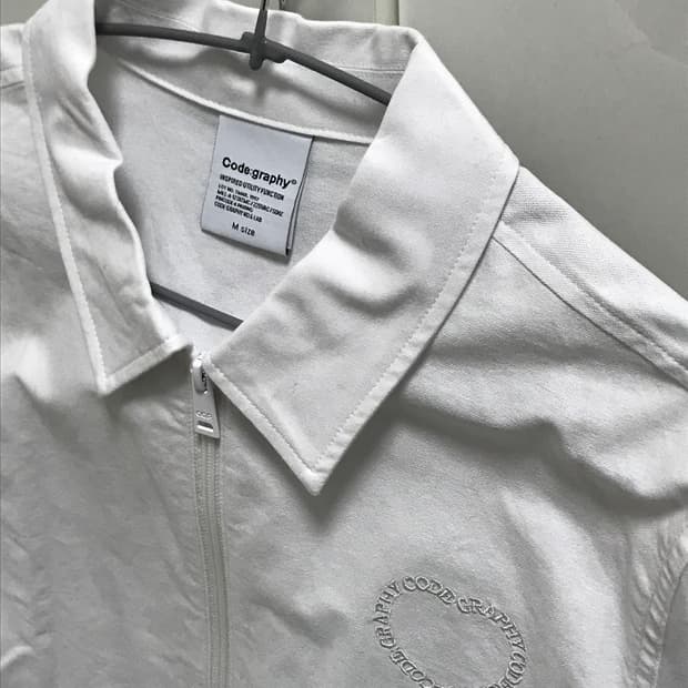 코드그라피 옥스포드 크롭 블루종