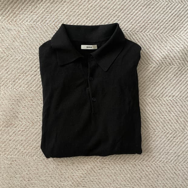 보디 bodhi 캐시미어 폴로 블랙 F