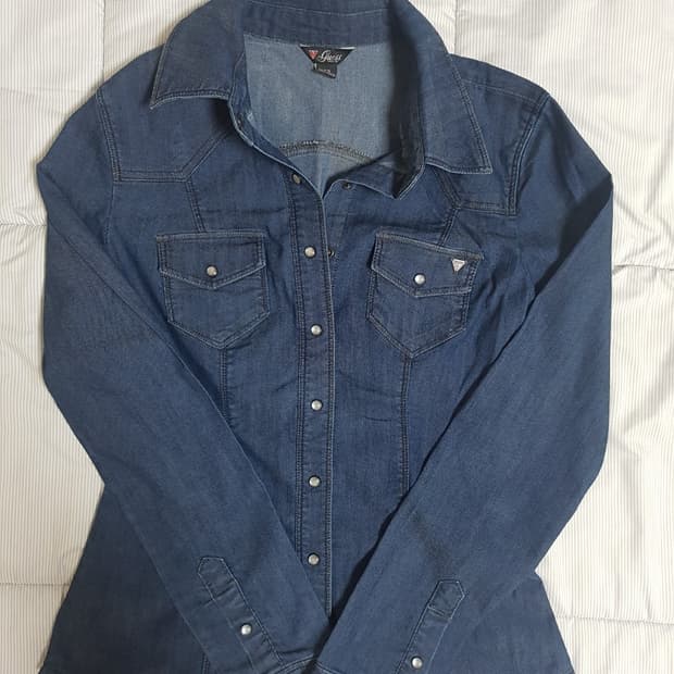 게스 데님 셔츠