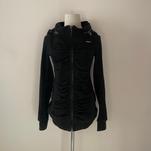 빈티지 후드집업 큐빅 후드집업 공겜여주 y2k 후드집업 셔링 후드집업