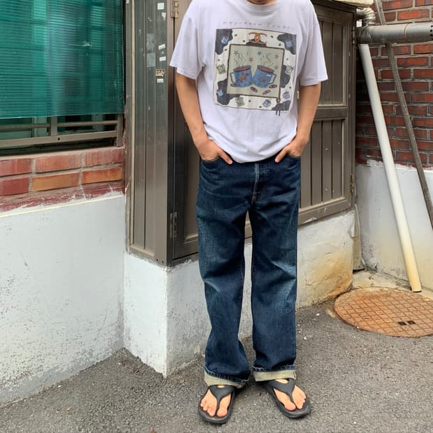 블루웨이진스 셀비지 데님 32