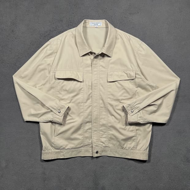 90‘s 입생로랑 베이지 코튼 집업 자켓