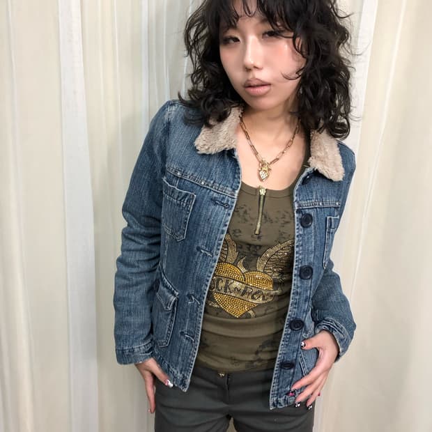 S Abecrombie 아베크롬비 데님 퍼 자켓