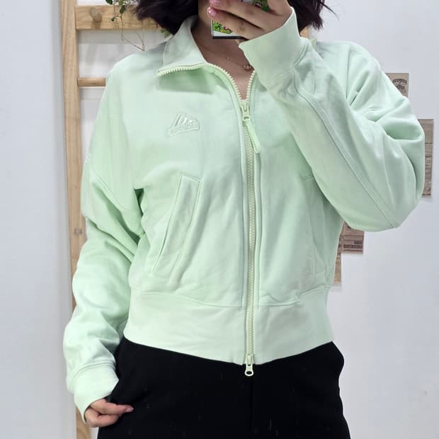 [프립]XS/아디다스 크롭 집업 투웨이 트랙탑 민트