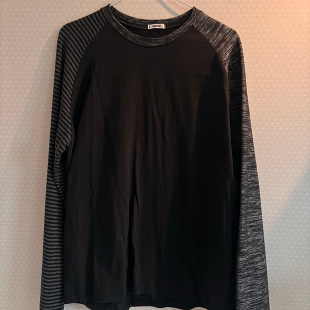 언밸런스 래글런 긴팔 티셔츠