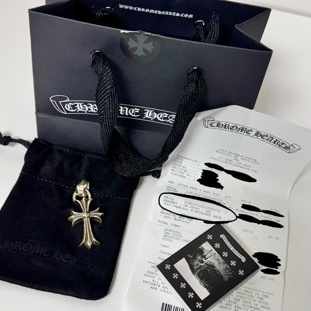 [완전새상품] 크롬하츠 크로스 위드 베일 팬던트 목걸이