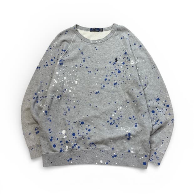 폴로 랄프로렌 페인트 스플래터 크루넥 스웻셔츠