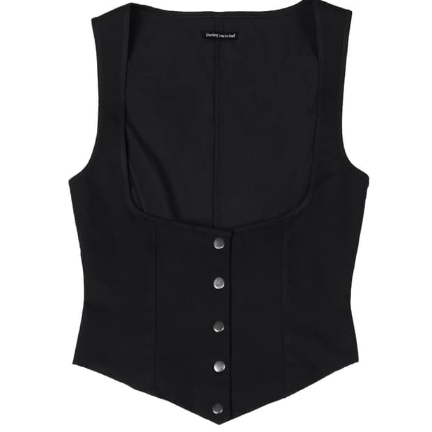 달링유어배드 Back Corset Vest #Black