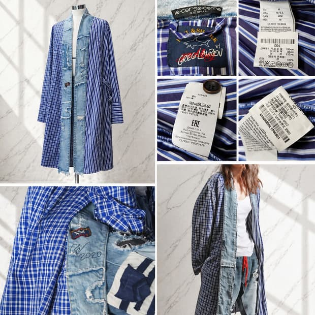Greg Lauren 패치워크 리워크 데님 코트 
(10 꼬르소꼬모)