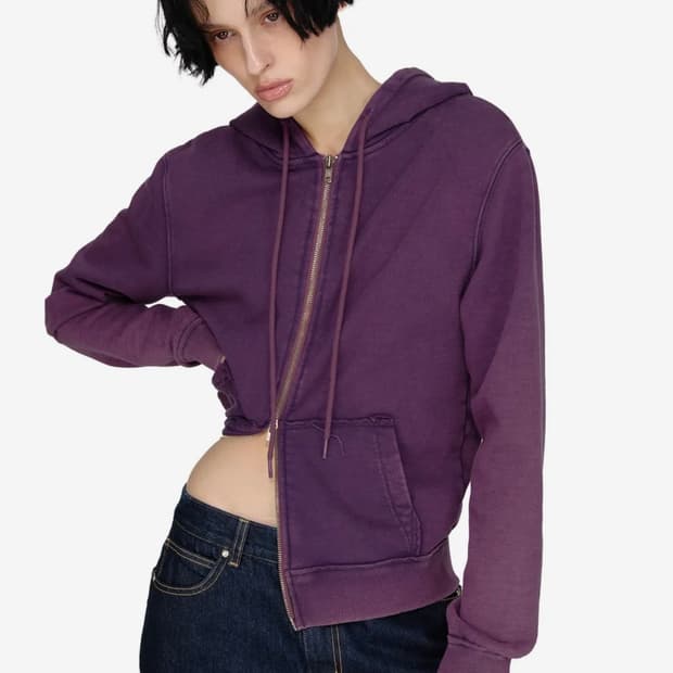 썬번프로젝트 퍼플 워싱 후드 집업