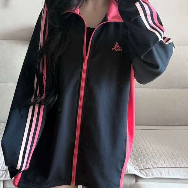 아디다스 일본 그라데이션 블랙핑크 져지