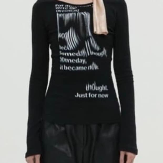 나체 플로우 슬림핏 롱슬리브 블랙