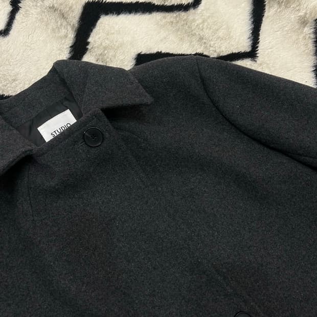 [여성55]스튜디오톰보이 울 카라 롱 코트/그레이