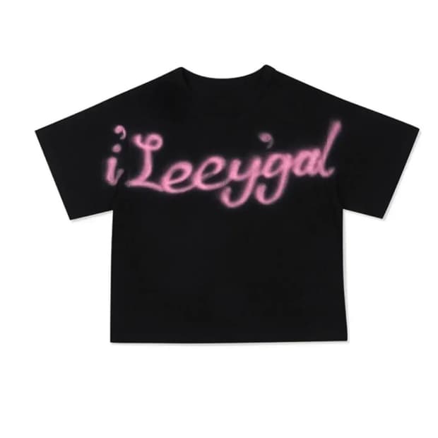 Leey 크롭 반팔티 SPRAY CROPPED T-SHIRT