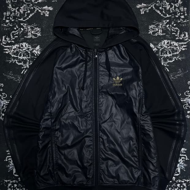 아디다스 오리지널 블랙 패브릭 후드집업 105 