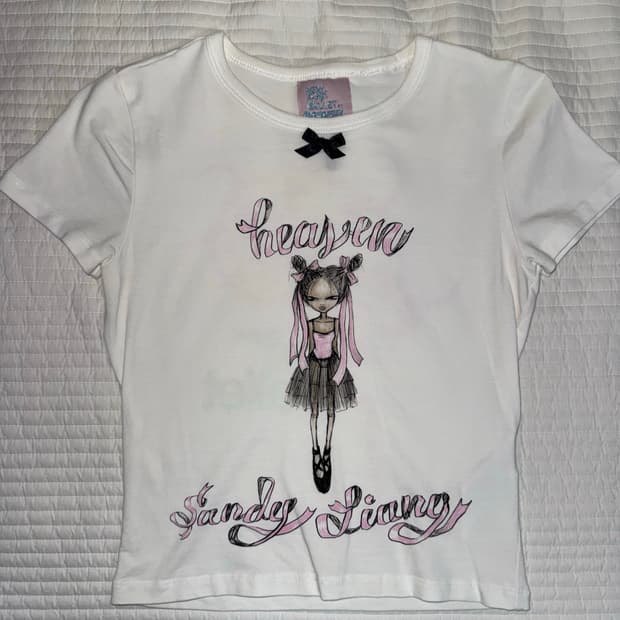 헤븐 바이 마크제이콥스 샌디 리앙 베이비 티셔츠 뉴욕발레 화이트 XS